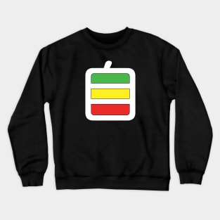 Kanji/Hanzi, "Self", Red Yellow Green Crewneck Sweatshirt